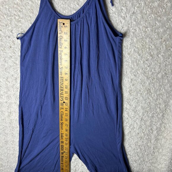 21 Saints Royal Blue Jumpsuit Medium with Scoop Neck, Tied Spaghetti Straps - Picture 9 of 9
